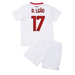 AC Milan Rafael Leao #17 kläder Barn 2022-23 Bortatröja Kortärmad (+ korta byxor)